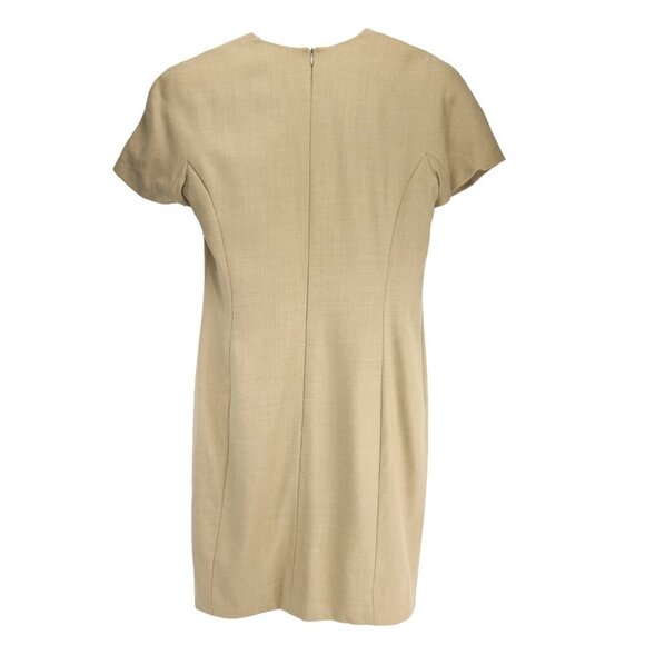 ESCADA Wool VTG Darted Bodice Fitted Neutral Office Luxury Short Sleeve 40 - Picture 8 of 9